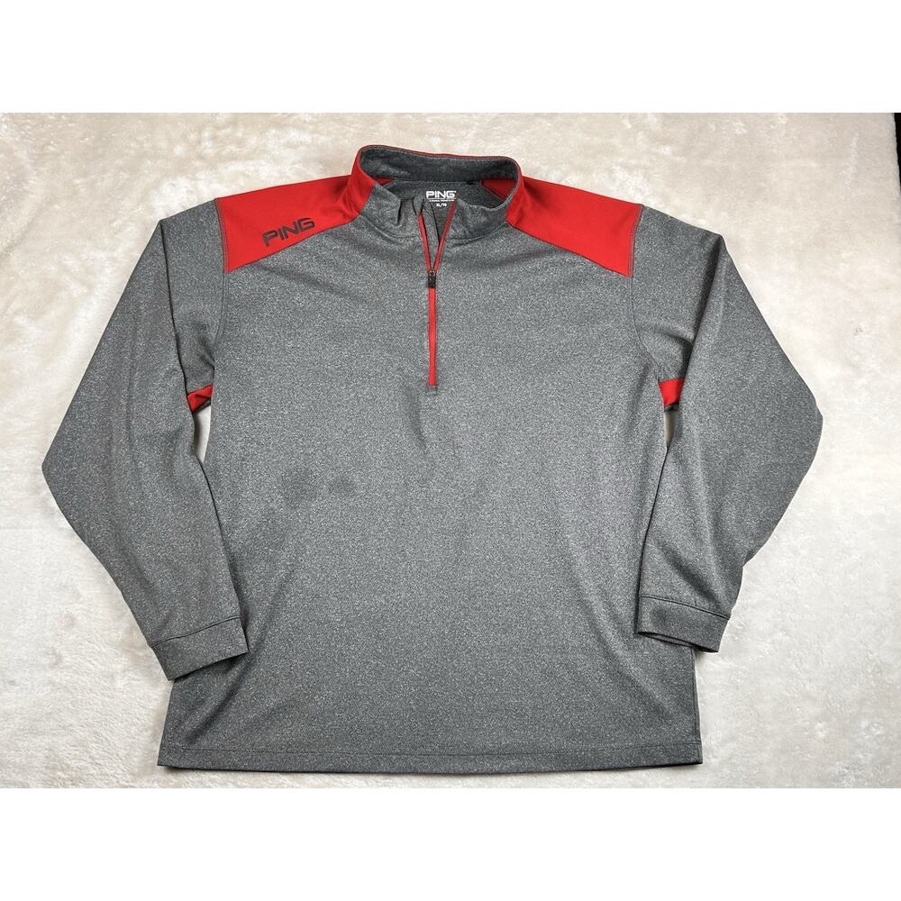 Ping Performace Pullover Men's Ranger Size XL Grey Red Sensorcool Golf